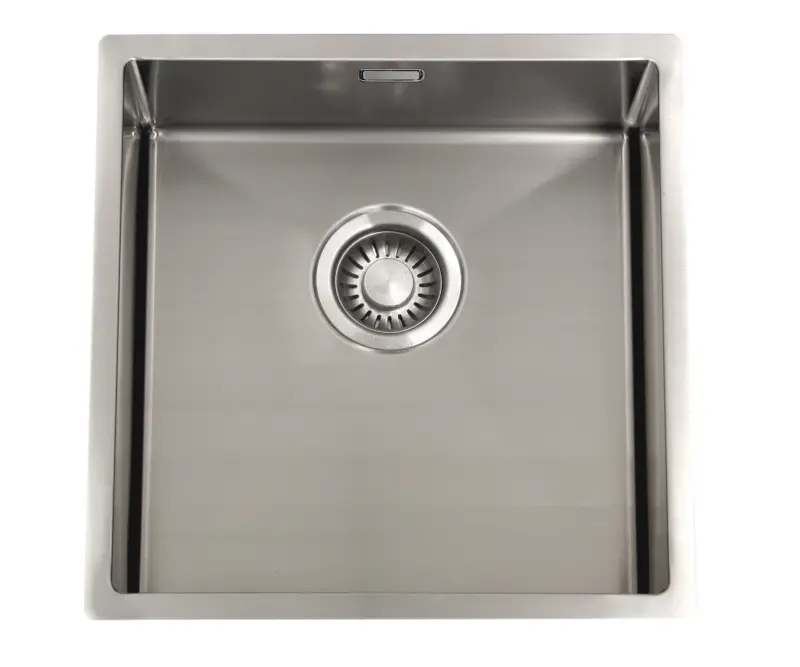 ABK Bingara 40fvi stainless steel sink 40x40cm flush mount, undermount, and top mount BIN40FVI