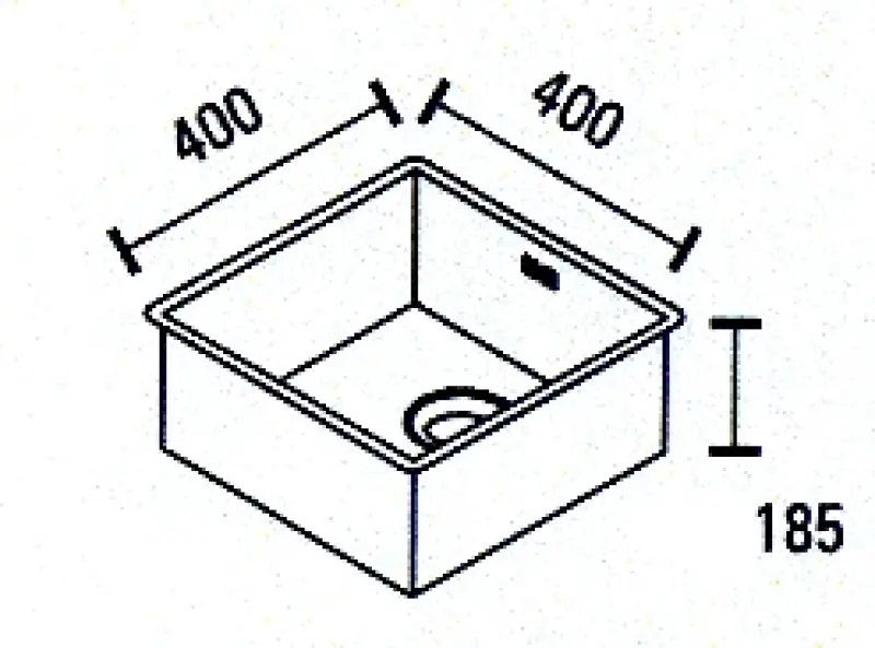 ABK Bingara 40fvi stainless steel sink 40x40cm flush mount, undermount, and top mount BIN40FVI