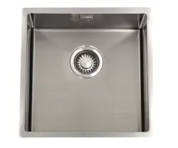 ABK Bingara shallow stainless steel sink for disabled, 10cm deep, 40x40cm, flush mount, undermount, and top mount BIN4010FVI