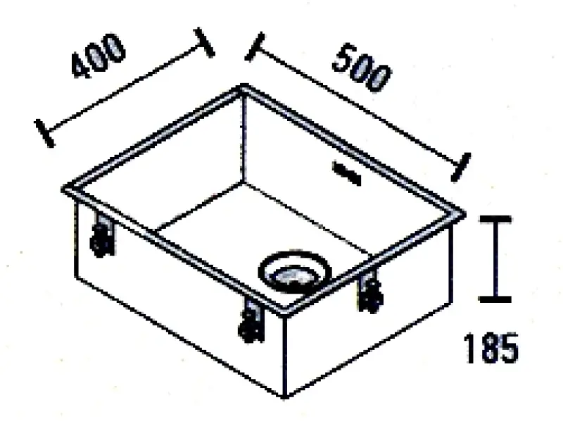 ABK Bingara stainless steel sink 50x40cm flush mount, undermount, and drop-in BIN50FVI