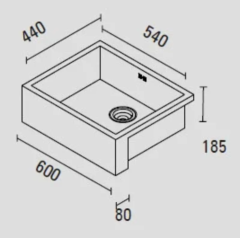 ABK Baronga 6054f intermediate sink with finished front 115042403 farmhouse