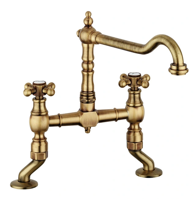 Old Fashion Two-holes with elows sink Stainles steel V1979RVSST - Productafbeelding 2