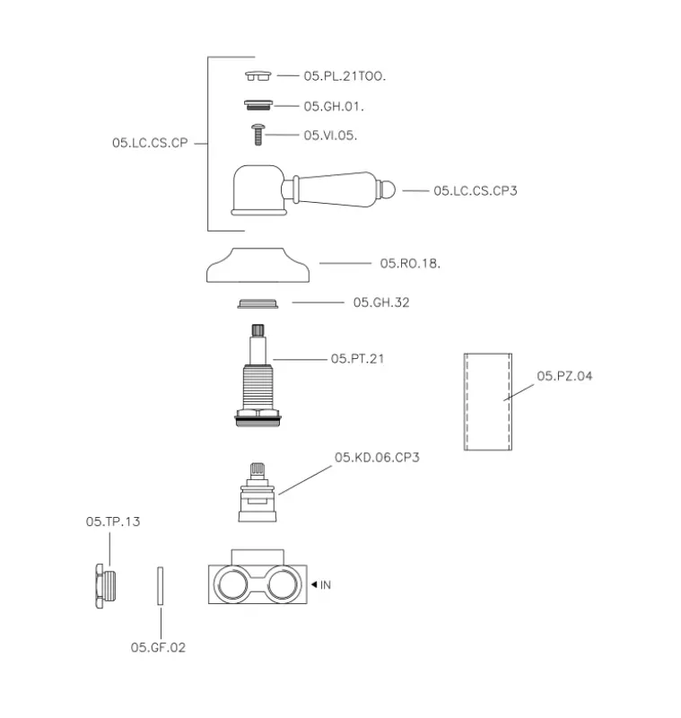Huber Croisette Diverter valve Bronze CS00027027