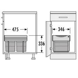 Hailo Tandem RB waste bin 1153449152