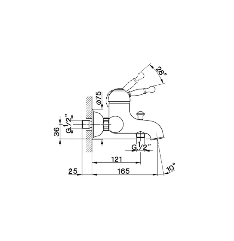 Cisal Arcana Royal Bath Mixer Old Copper AY00013026