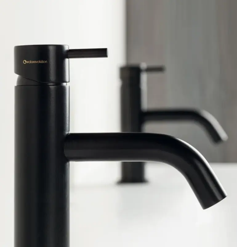 Waterevolution Flow basin tap matt black T110PR