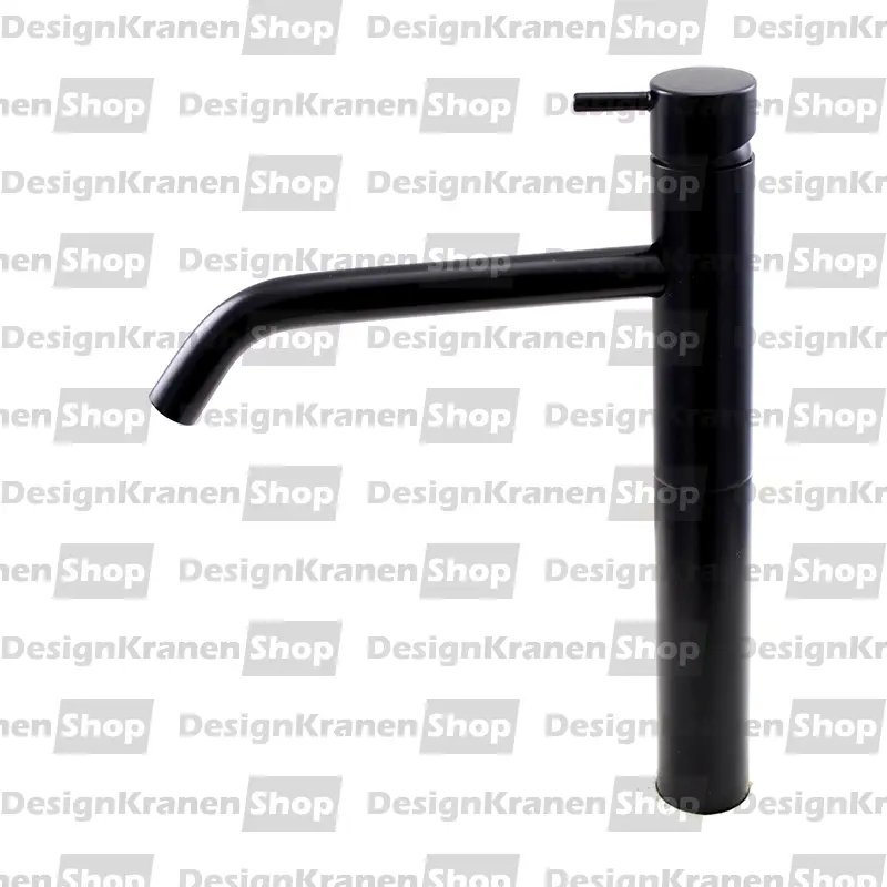 Waterevolution Flow washbasin tap high spout for washbasins incl. click plug matt black T115PR
