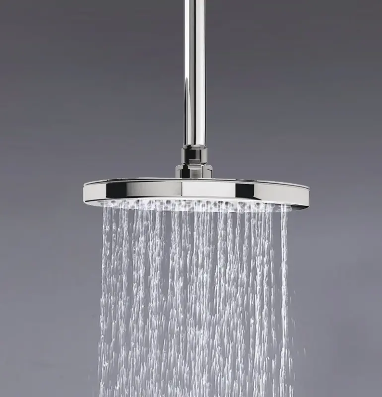 Waterevolution Flow overhead shower 250mm with ceiling connection chrome T164201