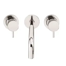 Waterevolution Flow 3-hole built-in sink faucet chrome with spout 25cm T1163F01-25