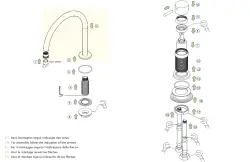 Waterevolution Flow Washbasin mixer with 2holes and automatic stop & go valve Chrome T112V01