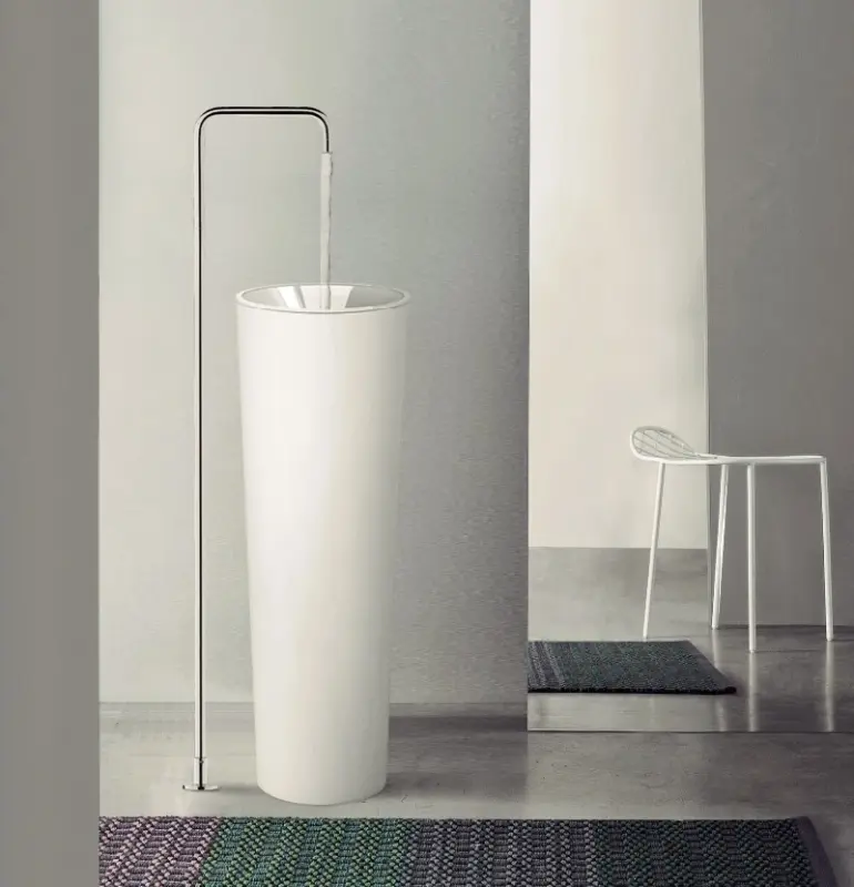 Waterevolution Flow Freestanding Washbasin Faucet Spout Chrome T1.676.01