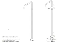 Waterevolution Flow Floor standing washbasin spout H White T1676BR