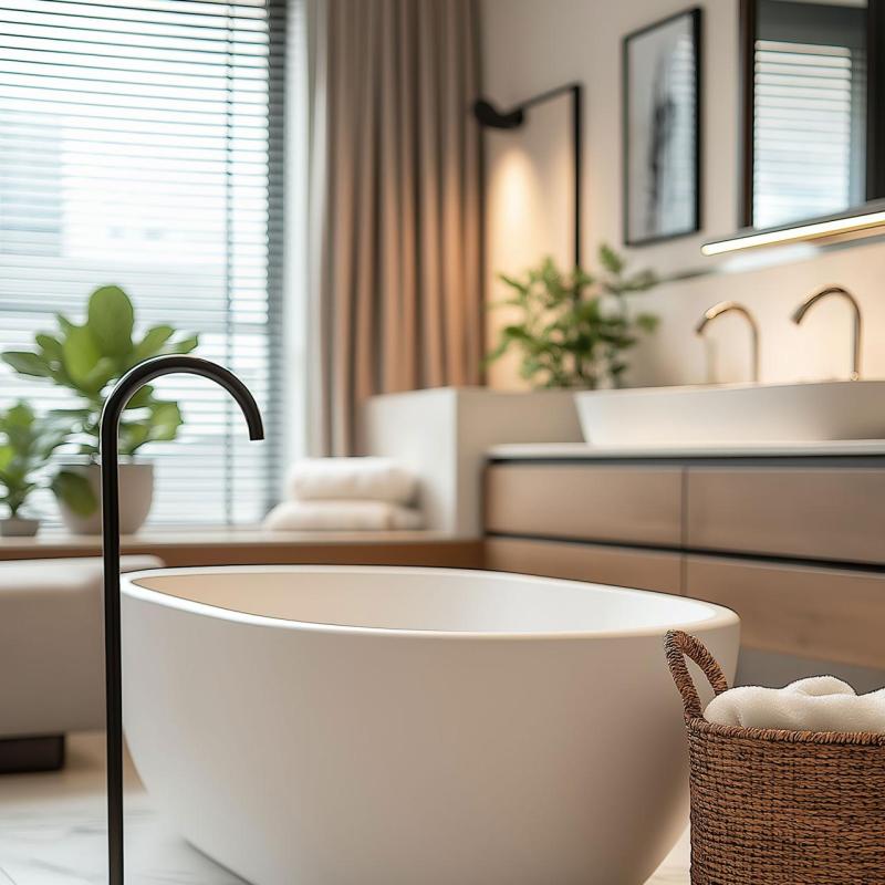 Waterevolution Flow Flor standing bathtub spout H Black T1672PR