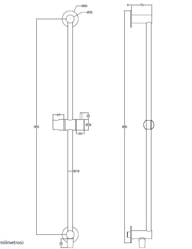 Waterevolution Flow Directional sliding shower rail with outlet, flexible and handshower black T1661PR