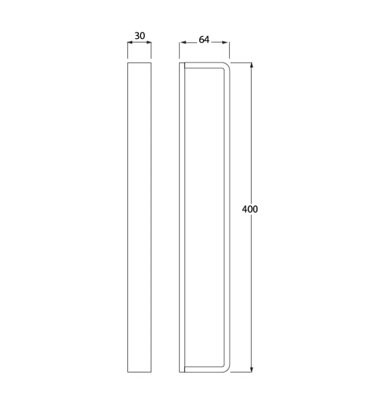 Waterevolution Deep Vertical towel rail White A216BR