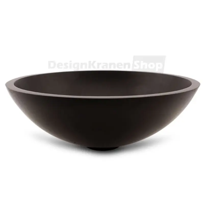 Solid-S Pure Round countertop sink, matte black, W41 x H14 cm, without overflow, with solid surface plug 1208775662