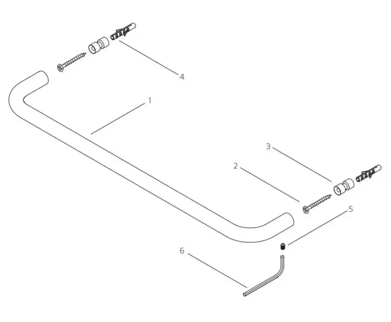 Waterevolution Flow Simple towel ail 600 mm Stainless steel A112IE