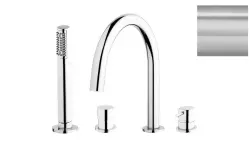 Waterevolution Flow deck consealed bathtub mixer with 2 extis diverter Stainless steel T138IE