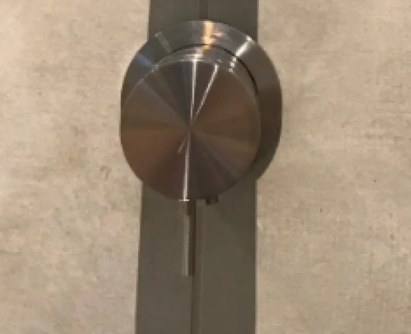 Waterevolution Flow built-in shower thermostat, solid stainless steel with round rosette T142TBIE 1208816582