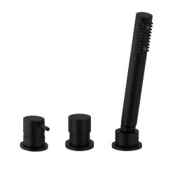 Deck mounted bathtub mixer with 2 exits diverter without spout, black T138SBPR