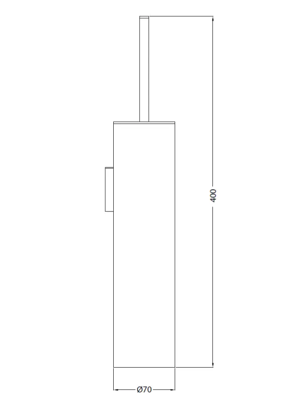 Waterevolution Deep Toilet brush holder White A240BR