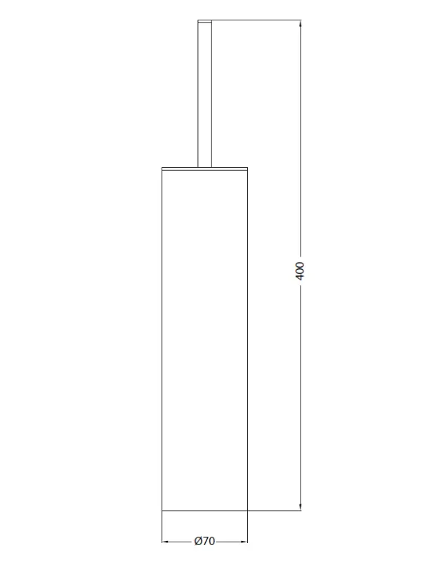 Waterevolution Deep toilet brush set, standing, stainless steel A240IE