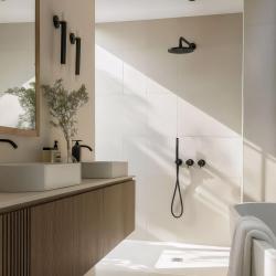 Waterevolution Flow concealed thermostatic shower set with headshower and handshower 1208846402