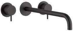 Waterevolution Flow 3-hole Built-in Washbasin Faucet Matte Black with 21 cm Spout T1163FPR-21