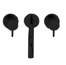 Waterevolution Flow 3-hole built-in sink faucet matt black with spout 15  T1163FPR-15