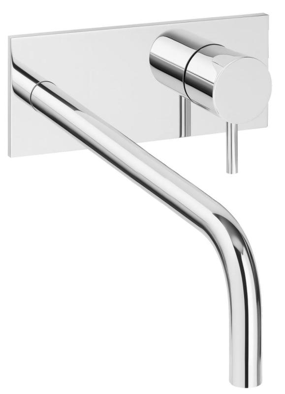Waterevolution Flow Consealed washbasin monobloc mixer with 21 cm spout, esasy box and automatic stop & go valve, built-in + external parts Chrome T1161B01-21