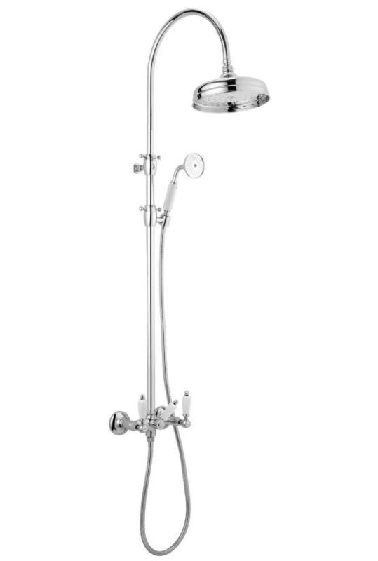 PB classic Shower set surface-mounted with rain shower telescopic shower column bronze 1208854882