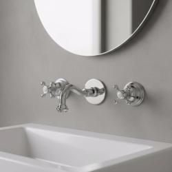 PB classic built-in wall-mounted tap with star handles, 16 cm spout, Chrome 1208855042