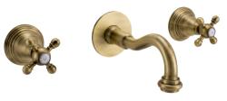 PB classic built-in wall-mounted faucet with star-shaped handles, 20 cm spout, Bronze 1208855082