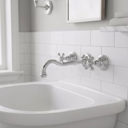 PB classic built-in wall-mounted faucet with star handles 25 cm spout Chrome 1208855112