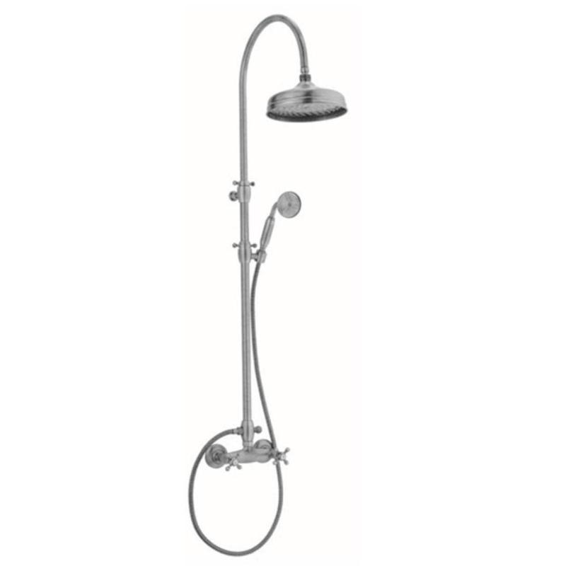 PB Classic Shower set surface-mounted power knobs with rain shower telescopic shower column bronze 1208855902