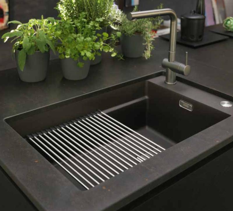 Franke Kubus KNG 110.62 kitchen sink 72x42 anthracite granite undermount with faucet hole bench 125.0512.515