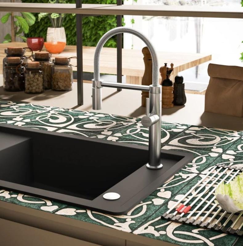 Franke Pescara Semi Pro L Kitchen tap flexible spout stainless steel 115.0472.960