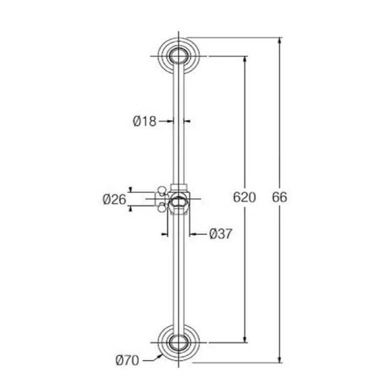 PB Classic Sliding shower rail set with hand shower and shower hose bronze 1208899072