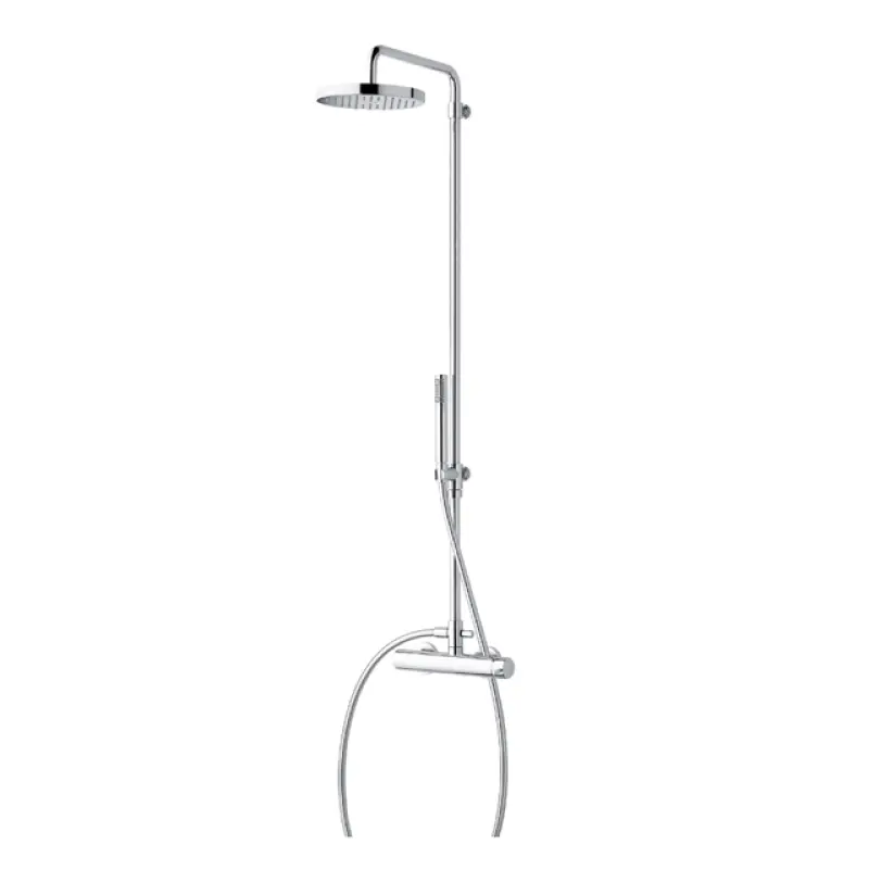 Waterevolution Flow shower combination with thermostat and rain shower Brushed Brass T141TBB