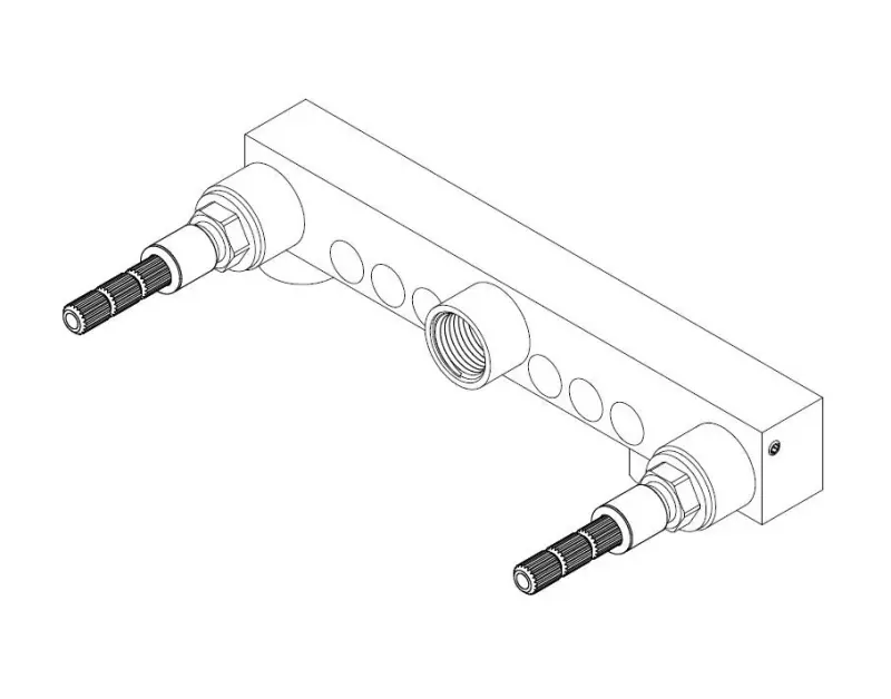 Waterevolution Cruz 3-hole washbasin mixer tap spout 19cm matt black 1208916572