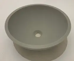 Solid-S Pure Round countertop sink, matte light gray, W41xH14cm, without overflow, 1208919566