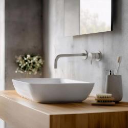 Waterevolution Flow built-in sink faucet, fully stainless steel T116BIEV2 with 25 cm spout