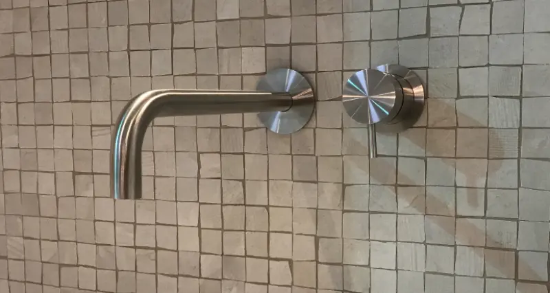 Waterevolution Flow built-in sink faucet, fully stainless steel T116BIEV2 with 25 cm spout