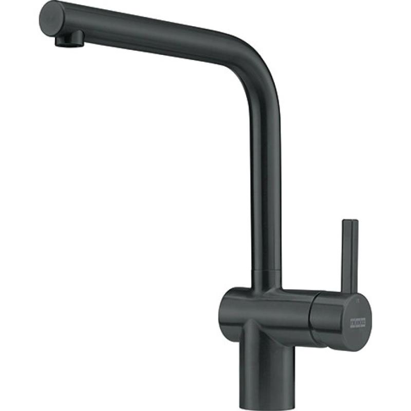 Franke solid stainless steel kitchen tap Atlas Neo swivel spout brushed matt black 115.0666.435