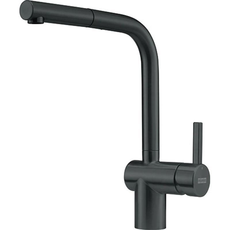 Franke brushed black kitchen tap Atlas Neo with extendable spout 115.0666.436