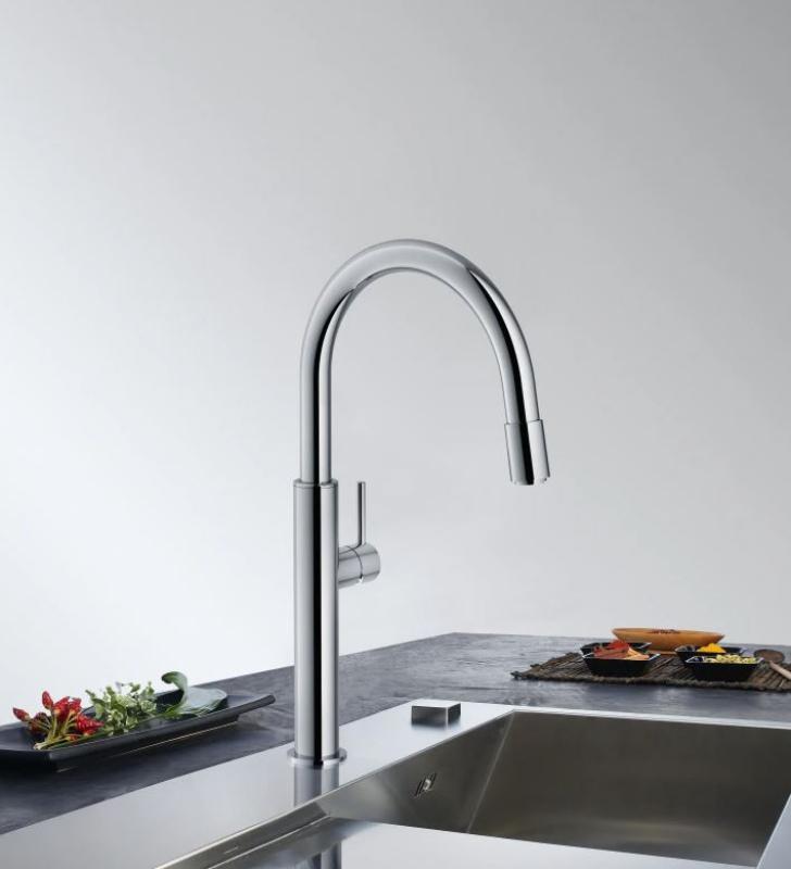 Franke Kitchen tap Pescara up & down fixed spout chrome 115.0523.286