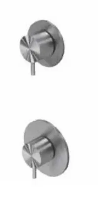 Waterevolution Flow built-in shower thermostat with 1 shut-off valve, fully stainless steel 1208920974