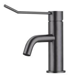 Waterevolution Flow sink tap incl. click plug PVD gun metal T111GME