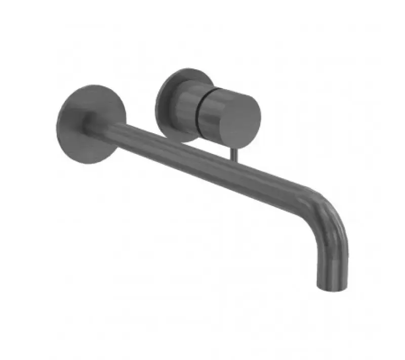 Waterevolution Flow Built-in Washbasin Faucet PVD Gun Metal with spout 21 cm T116BGME-21