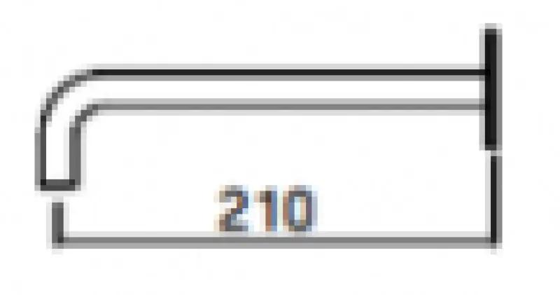 Waterevolution Flow Built-in Washbasin Faucet PVD White Gold with spout 21 cm T116BWGE-21